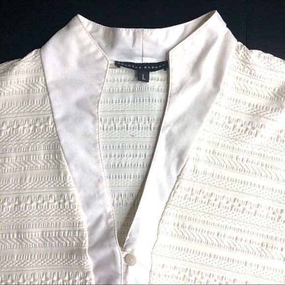 Maurice Sassoon Beige Long-Sleeve Cardigan Jacket Top - Picture 12 of 13